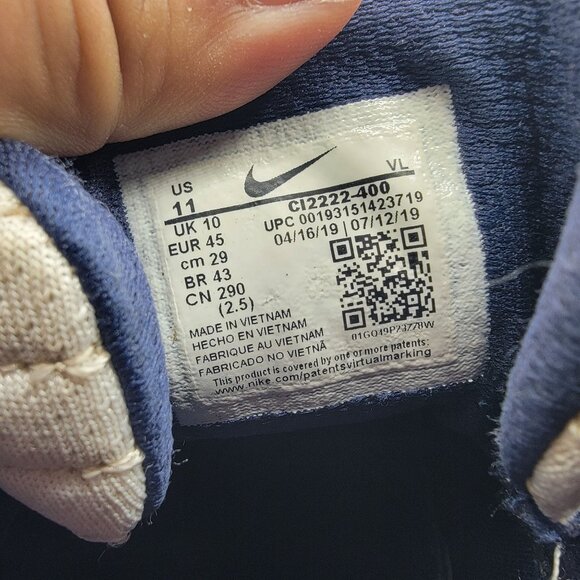 Nike Alpha Huarache Elite 2 Turf Mens 11 Baseball Cleats Blue CI2222-401 - Picture 6 of 15